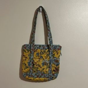 American vintage floral quilted mini tote bag